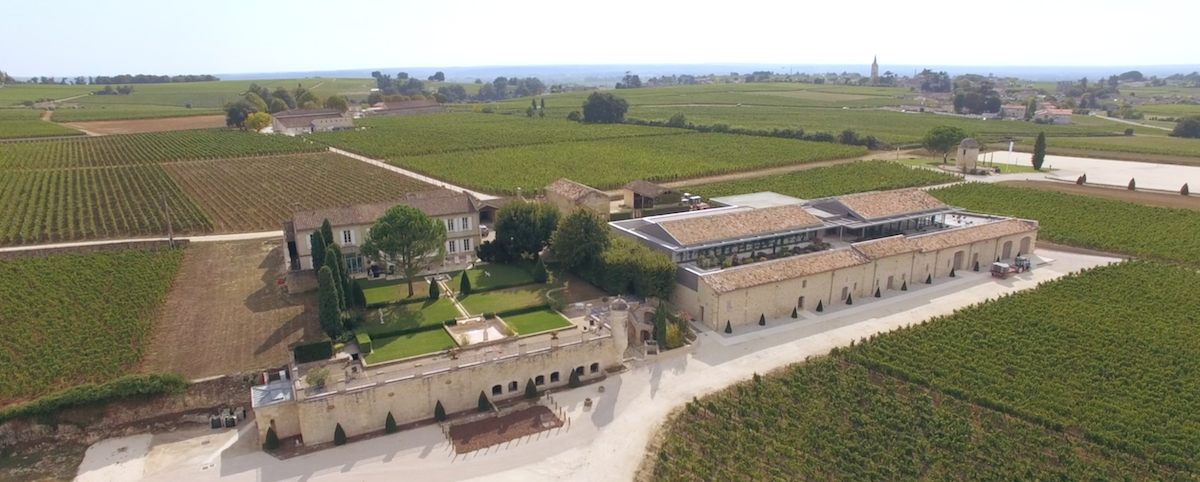 Château Balestard La Tonnelle visto desde un dron